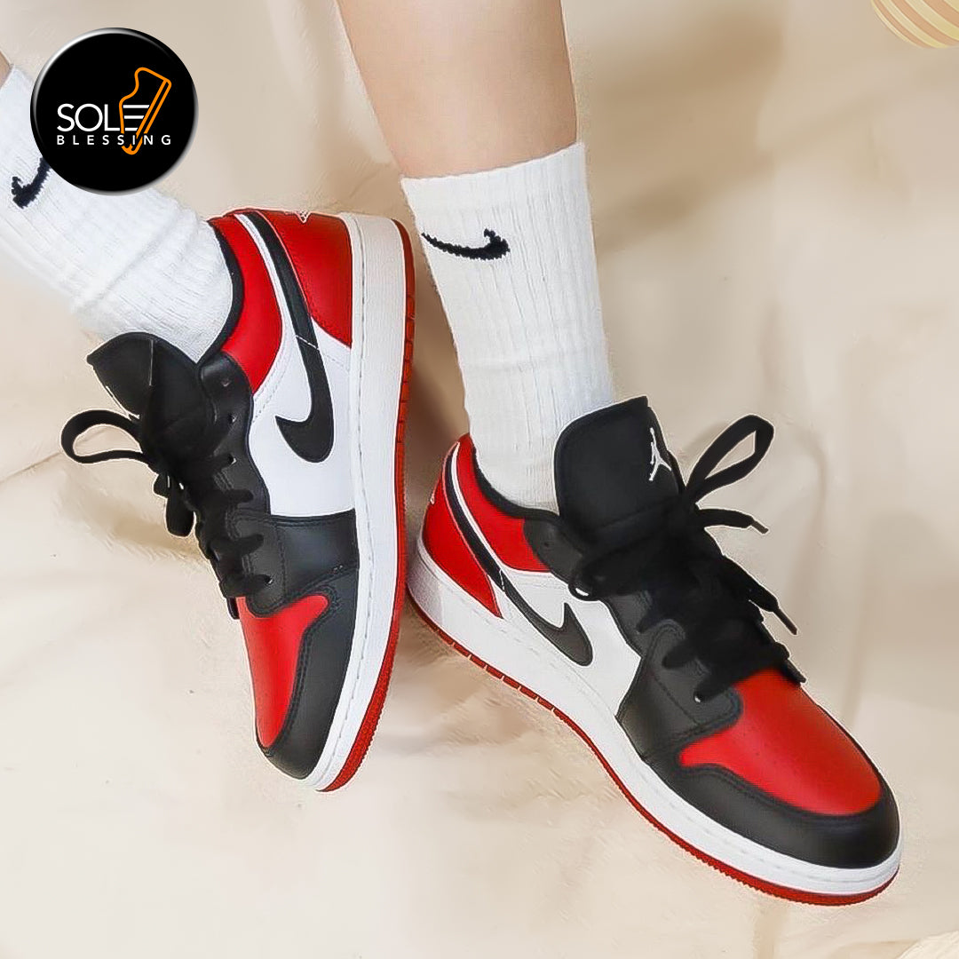 Air Jordan 1 Low Bred Toe – SOLEBLESSING